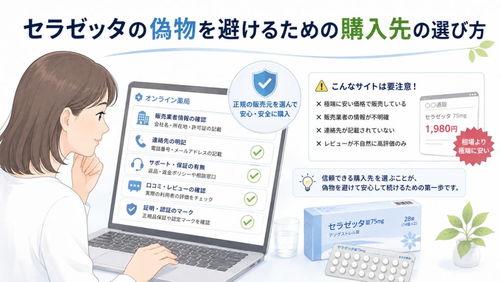 セラゼッタの偽物を避けるための購入先の選び方