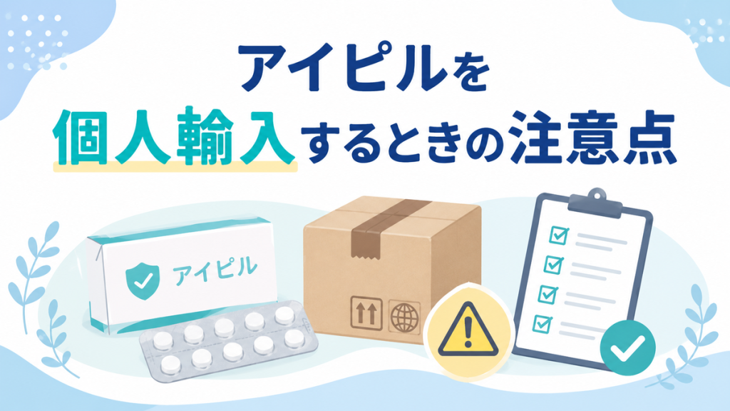 アイピルを個人輸入するときの注意点