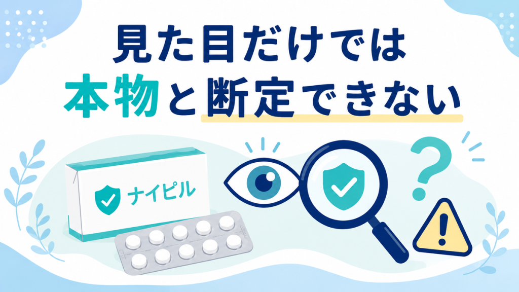 見た目だけでは本物と断定できない