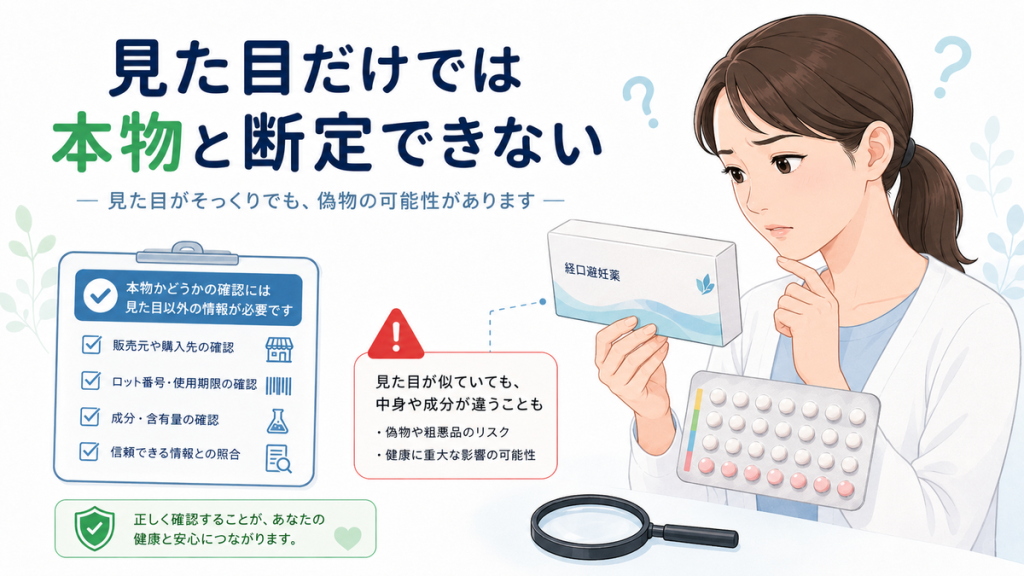 見た目だけでは本物と断定できない