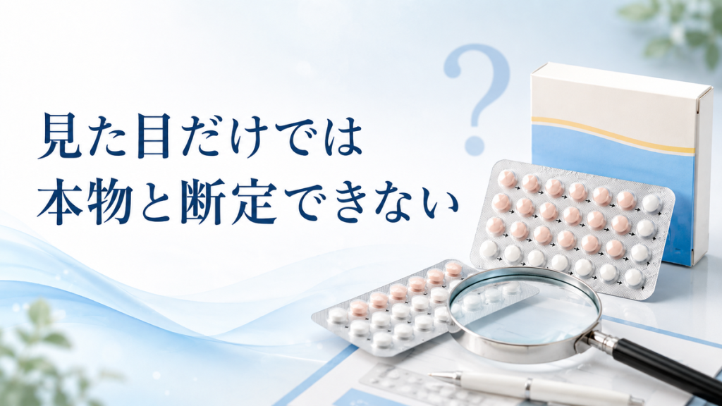見た目だけでは本物と断定できない